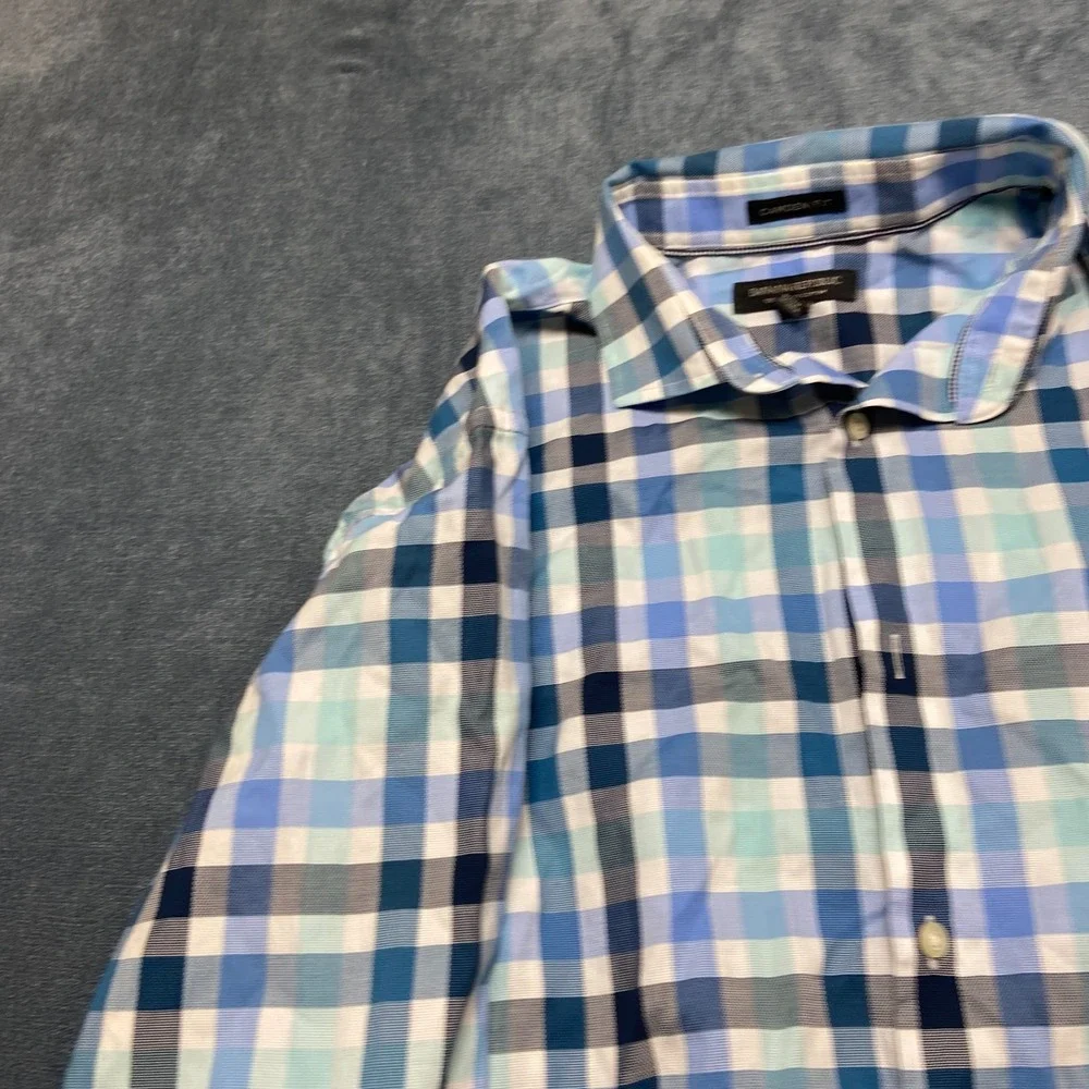 Banana Republic Shirt Mens Large Multi Plaid Long Sleeve Button Up Camden Fit